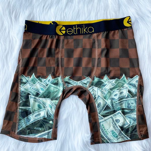 

ethika men's boxing underwear promotion beach shorts swimming trunks sports hip hop street underwear quick drying, White;black