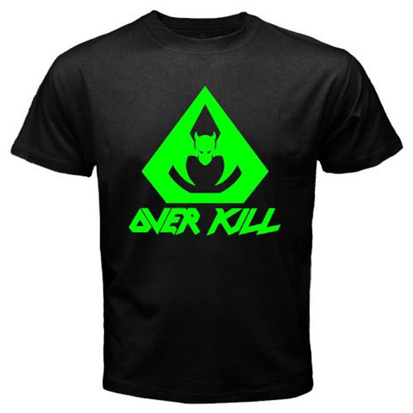 

New OVER KILL Band Logo Men's Black T-Shirt Size S to 3XL 100% cotton, White;black