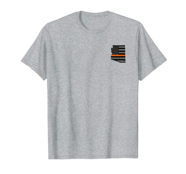

arizona thin orange line search rescue sar team uniform t-shirt, White;black