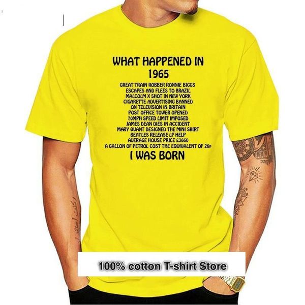 

men's t-shirts camiseta de calidad superb este aÃ±o, cumpleaÃ±os, 1965, White;black