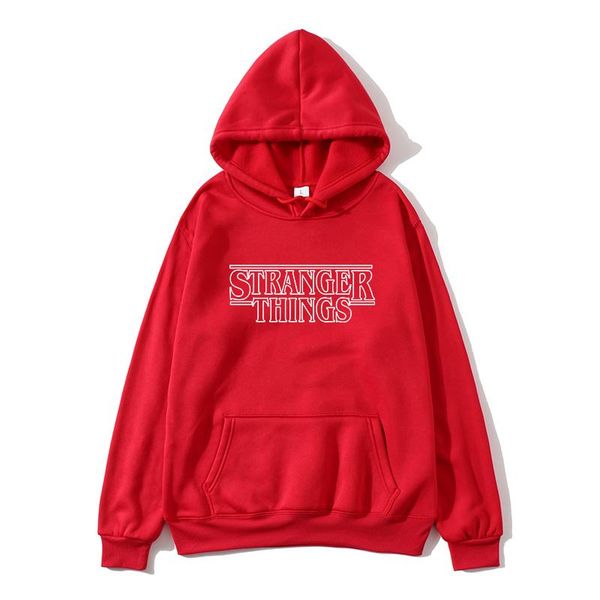 

women's hoodies & sweatshirts 20 trendy strange things letter printed cool men women long sleeve pullover fashion casual, Black
