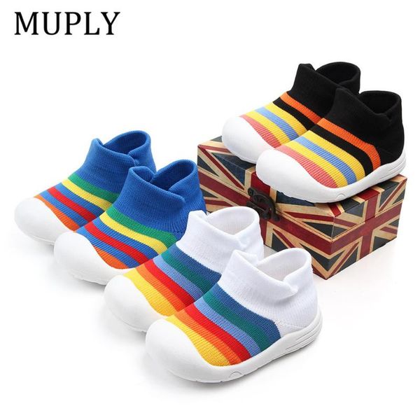 

first walkers children casual kids walking shoes for boys girls sneakers breathable anti-slip striped shoe soft soled spring summer