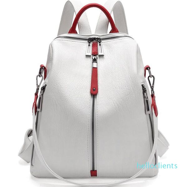 

backpack real leather women fashion white designer backpacks mini school bags