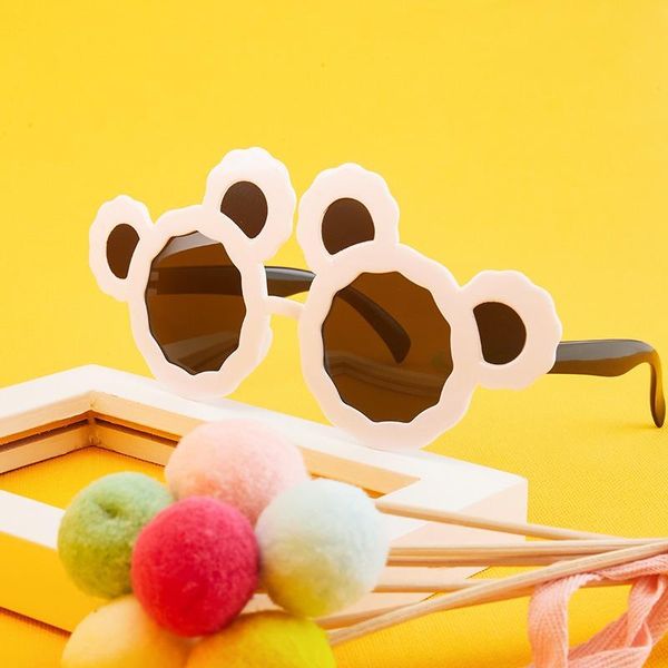 

sunglasses bear kids round cartoon children's sun glasses cute baby eyeglasses for uv 400 eye protection, Blue