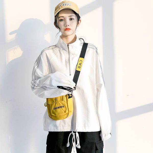 

women's jackets zisuo 2021 spring short coat hip hop bf jacket loose korean hong kong style retro overalls fashion, Black;brown