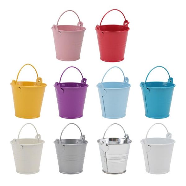 

buckets 10pcs garden decorative flowerpot iron art flower bucket shaped