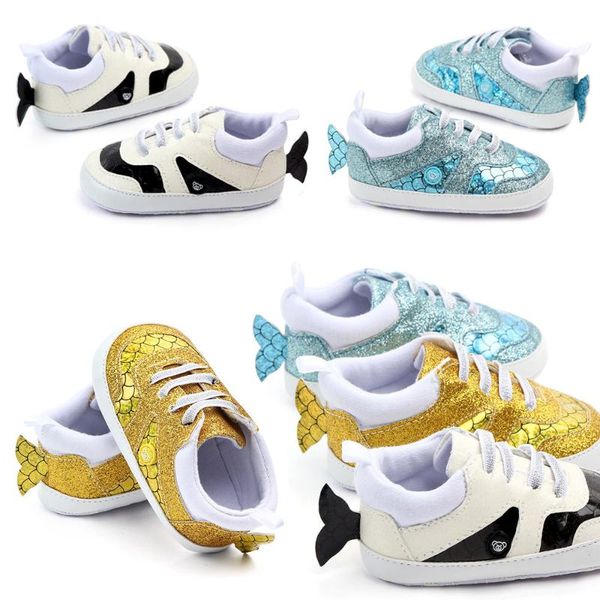 

first walkers cojok 0-12 months baby toddler shoes three-dimensional fish tail cartoon non slip soft sole