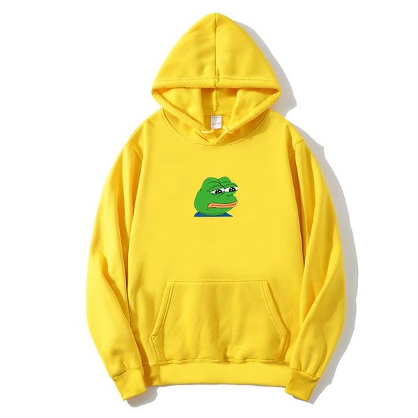 

men's hoodies & sweatshirts miyman woman pullover sweatshirt funny graffiti print sad frog fashion women's hip hop fleece yellow p, Black
