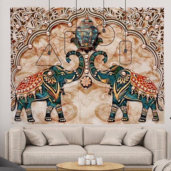 

tapestries elephant tapestry room background cloth bedroom wall decoration