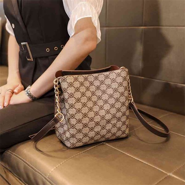 

shoulder bag for women luxury with crossbody sling chain strap plaid mahjong designer brand pu leather vintage handbags 210908