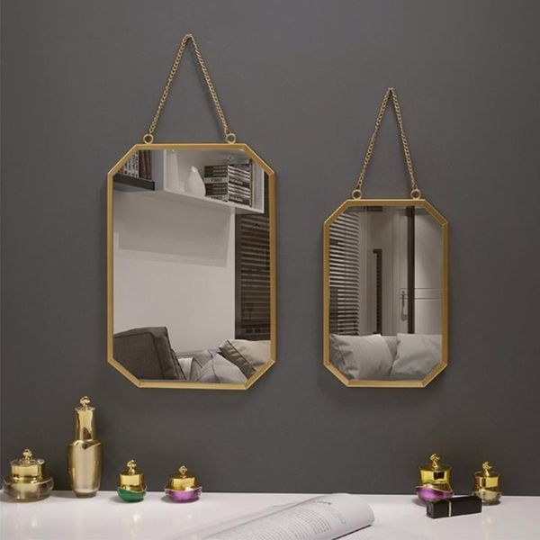 

mirrors wall mounted mirror nordic style iron for bathroom dormitory decoration