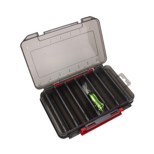 

yellow/gray fishing storage box tackle bait spoon hook jig gadget accessories