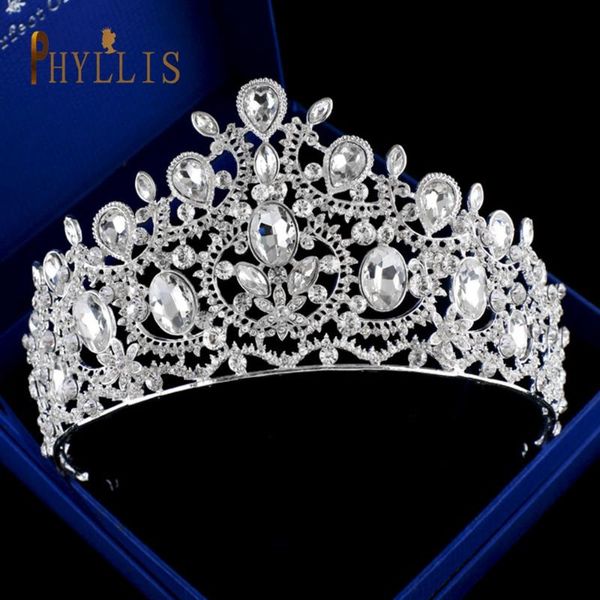 

hair clips & barrettes a44 luxury princess rhinestone crown wedding bride accessories luxurious bridal zirconia tiara customize headpiece, Golden;silver