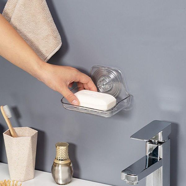 

soap dishes 50lf wall mounted self adhesive dish holder sponge storage box rack shelf no drilling drain bathroom accessories