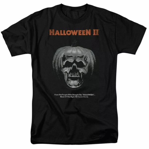 

halloween 2 pumpkin poster t shirt licensed horror movie classic tee new black, White;black