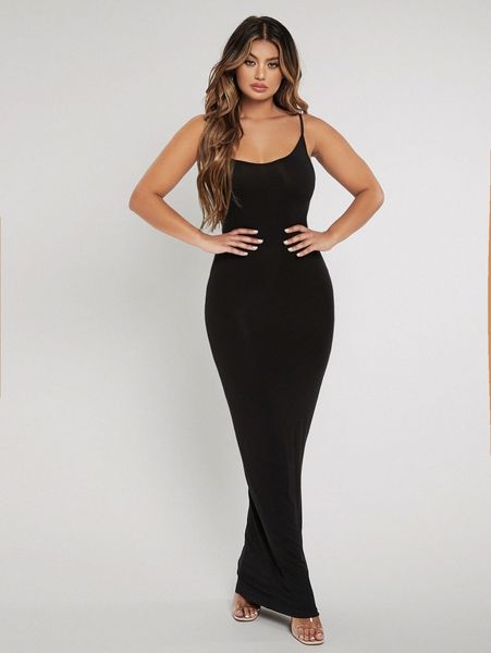

sxy solid bodycon cami dress f3dj#, Black;gray
