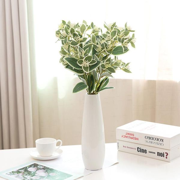 

forked cotyledons artificial plants flowers dried table room decoration accessories fake plant leaves for modern home decor decorative & wre