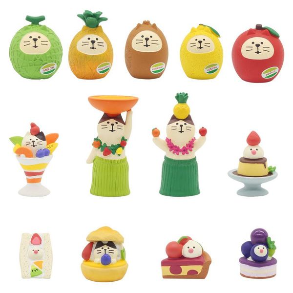 

decorative objects & figurines japanese fruit cute kawaii cat dharma animal ornaments feng shui creative gift miniature decoration home acce