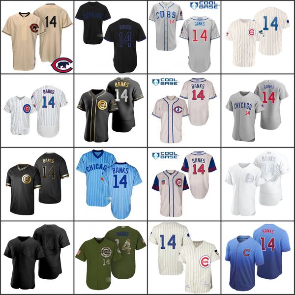 

chicago cubs men 14 ernie banks white men women youth jerseys, Black;red