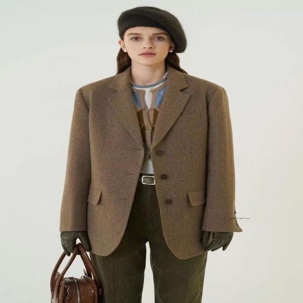 

women's suits & blazers dongdamen, south korea spring 2021 30% wool coat small suit, White;black