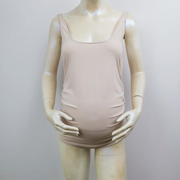 

maternity dresses soft stretchy skin sling jumpsuits rompers one piece bodysuits po shoot pregnancy costume for pography props, White
