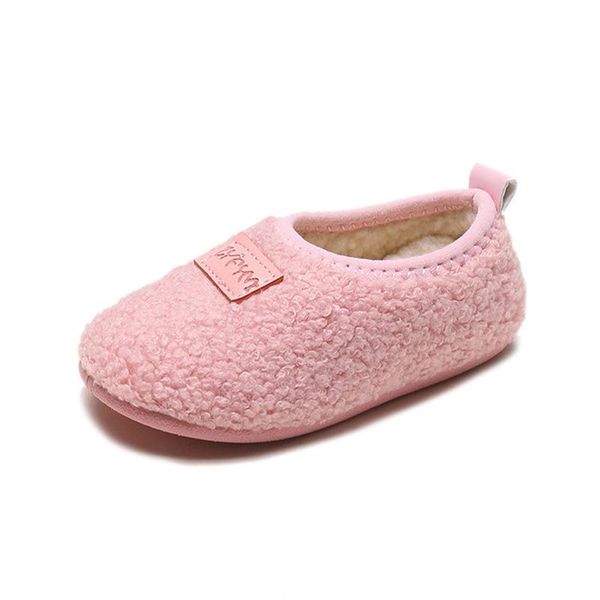 

slipper children baby learning shoes casual cotton boys and girls student winter sh004, Black;grey
