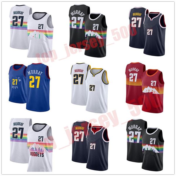 

2021-2022 stitched basketball jersey 27 jamal murray, Black;red
