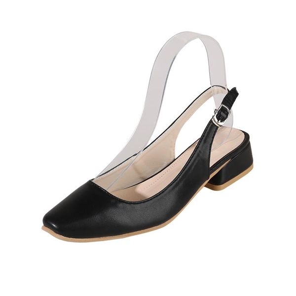 

dress shoes beige suede pointed elegant elastic band pumps shallow mouth women's square heel dating office wild female, Black