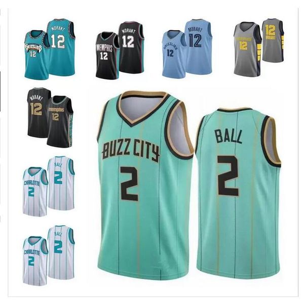 

ja 12 morant lamelo 2 ball mike 10 bibby basketball jersey mens shareef 3 abdur-rahim 50 reeves retro green basketball shirt, Black;red