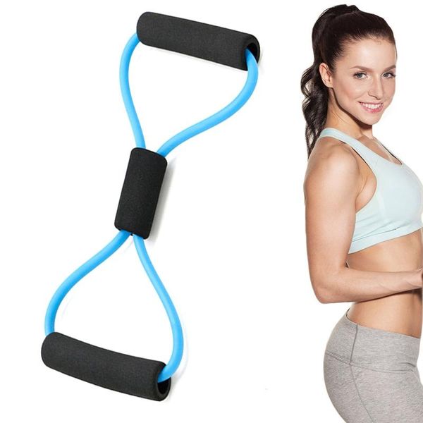 

resistance bands 8 word fitness yoga exercise elastic muscle training tubing tension rope equipment pull