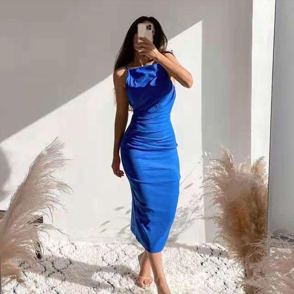 

summer cotton blue folds backless women dress slim midi vintage ladies elegant, Black;gray