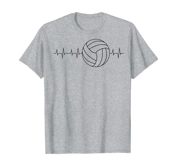 

volleyball in heartbeat | cute outdoor volley gift t-shirt, White;black