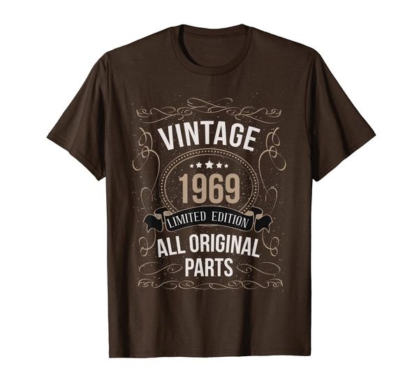 

50th birthday gift vintage 1969 50 years classic men women, White;black