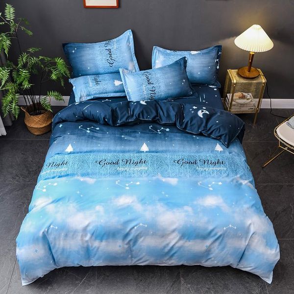 

bedding sets ultra-soft comfortable aloe vera cotton four-piece set simple of student single double gift home textile