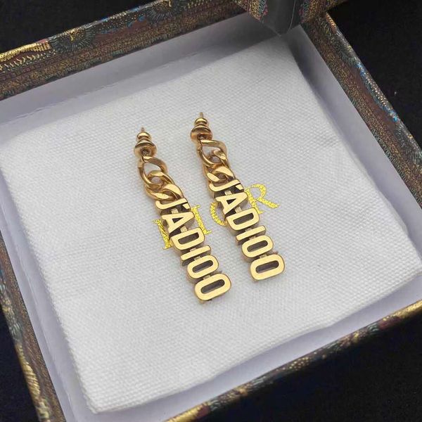

21 new letter tassel earrings female net red same s925 silver needle earrings