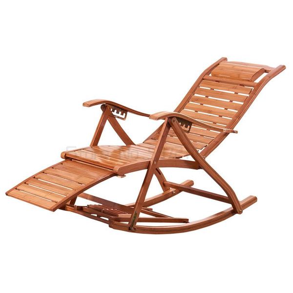 

camp furniture bamboo rocking chair reclining lazy nap leisure folding lunch