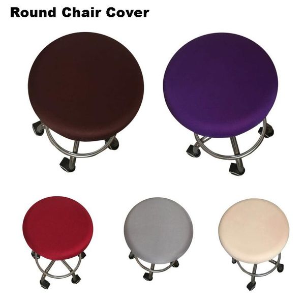 

round chair cover bar stool elastic seat home slipcover floral printed covers