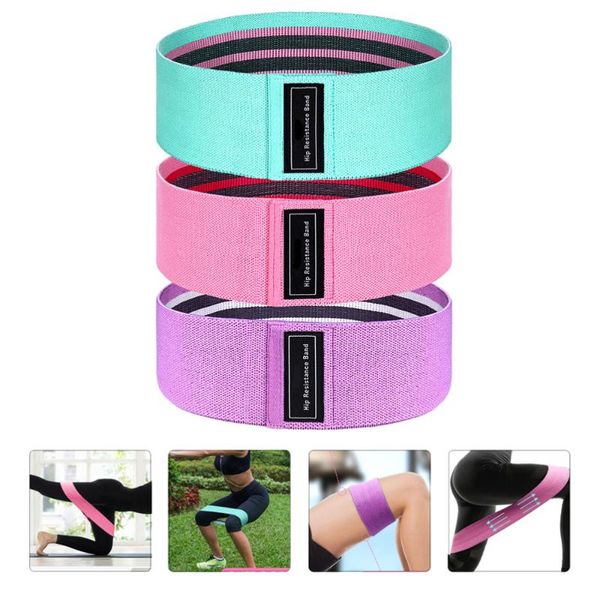 

resistance bands 1 set 3pcs woman exersice resistant practical yoga belts (assorted color)