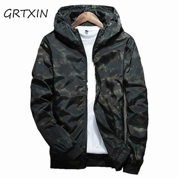 

men's jackets spring autumn mens casual camouflage hoodie jacket men waterproof clothes windbreaker coat male outwear 4xl, Black;brown