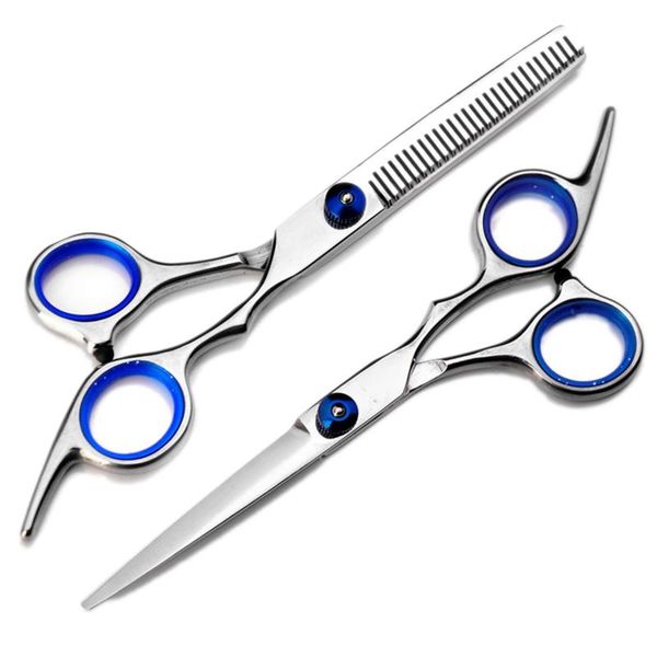 

hair scissors 6 inch cutting thinning styling tool stainless steel salon and home hairdressing shears regular flat teeth blades