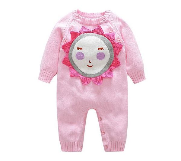 

cardigan hand-woven sunflower baby one-piece sweate 2, Blue