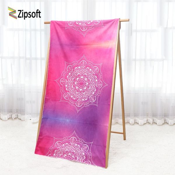 

zipsoft beach towel xmas gifts mandala violet microfiber printed travel sports swimming washrag 80x160cm bath gym yoga mat 2021 cover-ups