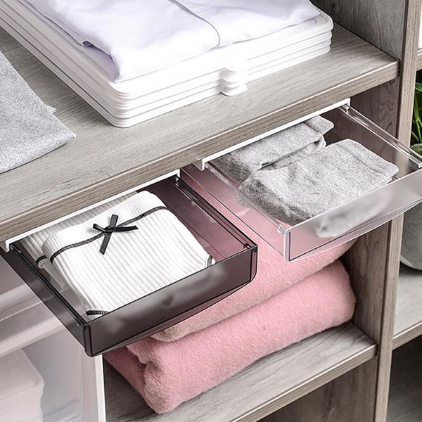 

storage drawers self-adhesive under desk drawer pounch-office makeup organizer school stationery pen hidden box home accessories