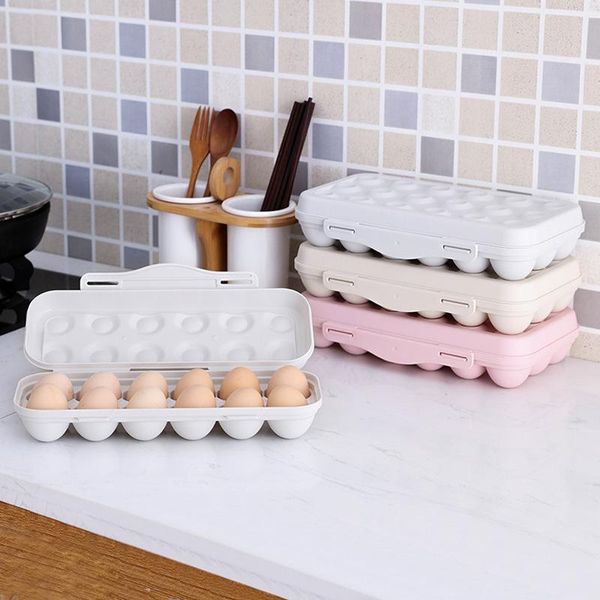 

1pc refrigerator egg tray 12/18 grid collision avoidance holder storage box bottles & jars