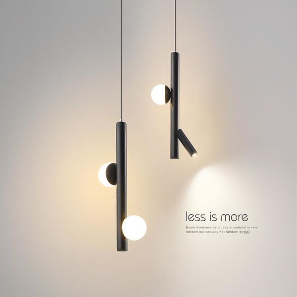 

chandeliers minimalism black color modern led chandelier for bedroom bedside lamp living room decoration indoor lighting