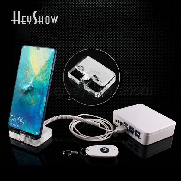 

8 10 ports mobile phone security display alarm system with acrylic stand anti theft box for retail store show systems