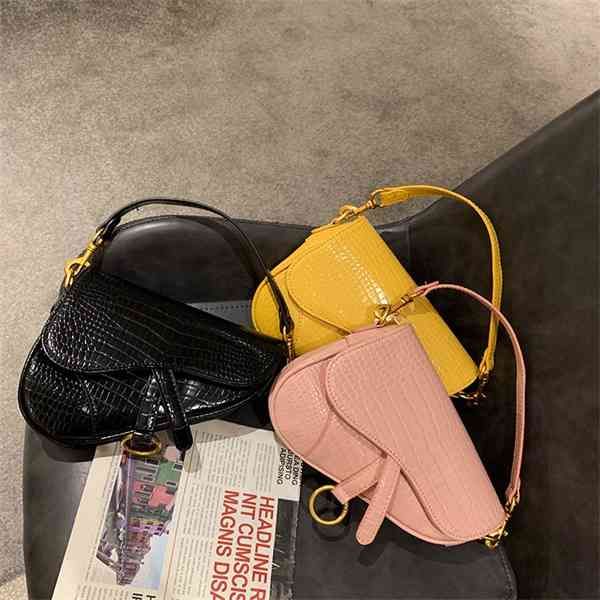 

purse signature crocodile pattern women's messenger new one shoulder portable small broadband leisure saddle bag