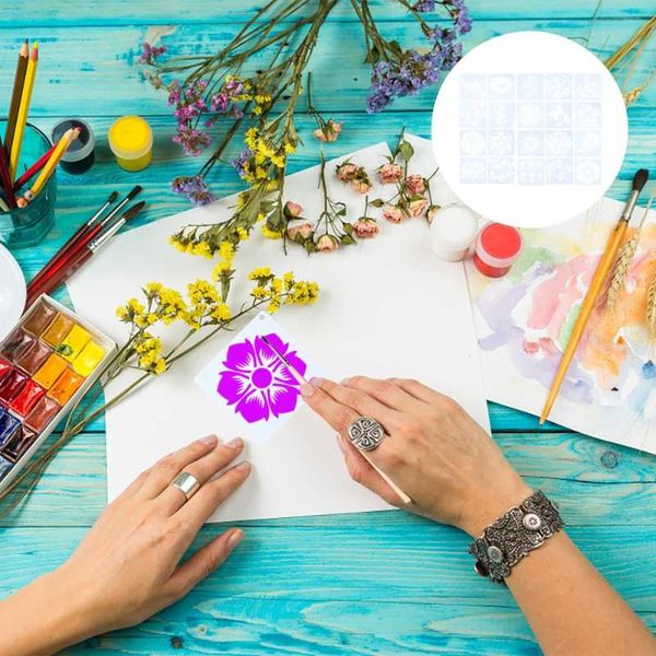 

craft tools 20 sheets flower painting templates plant drawing stencils diy hollow