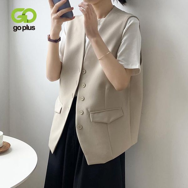 

women's vests goplus jacket korean fashion office lady coats sleeveless blazer vest women veste sans manche femme kamizelka damska c111, Black;white