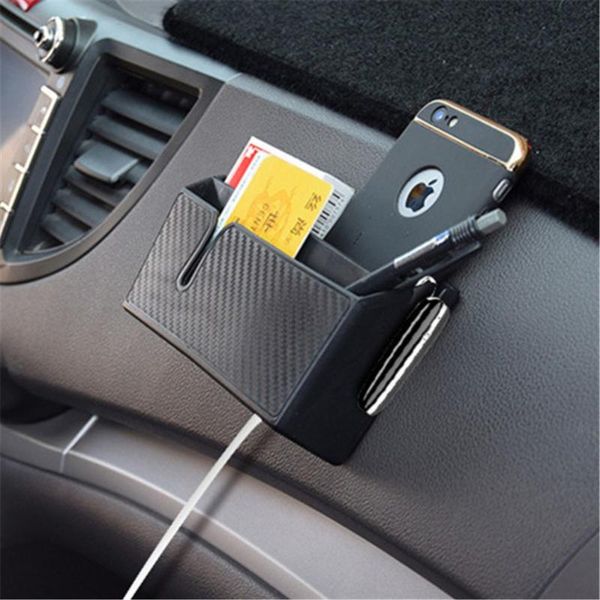 

car organizer styling phone holder case cellphone charge storage box earpiece card accessories
